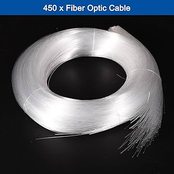 MECCANIXITY 550Pcs 13ft PMMA Mixed Fiber Optic Cable Strands